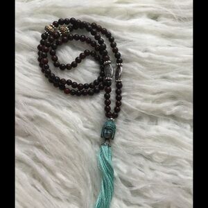 Mini Mala Garnet 108‎ Beads for Yoga & Meditation